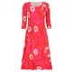 Alquema. 3/4 Sleeve Smash Pocket Dress. Pink flower spot