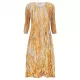 Alquema. Glossy Smash Pocket Dress. Golden feather