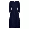 Alquema. 3/4 Sleeve Smash Pocket Dress. Midnight