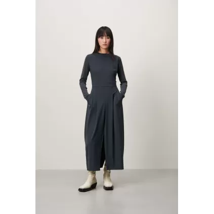 Jane Lushka. Jackie dress  Tecnical jersey. Dark grey.